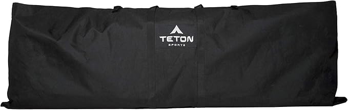 Teton Camping Cot with Patented Pivot Arm, Folding Camping Cot, Durable Heavy Duty Canvas, Comfortable Sleeping Bed for Adults, Portable