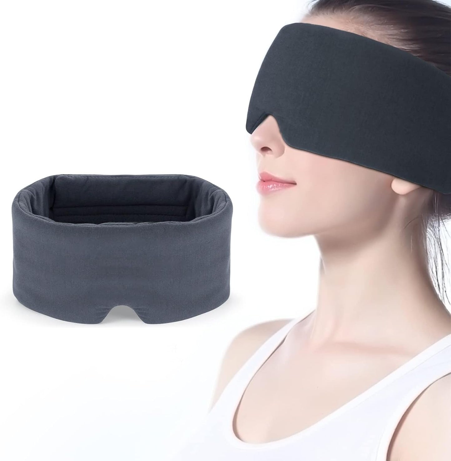 Mavogel Sleep Mask - Modal Material Eye Mask for Sleeping, Ultra Soft and Skin Friendly Full Eye Covers for Women/Men, Perfect Light Blocking Sleeping Mask for Travel Yoga Nap, Fully Adjustable Strap