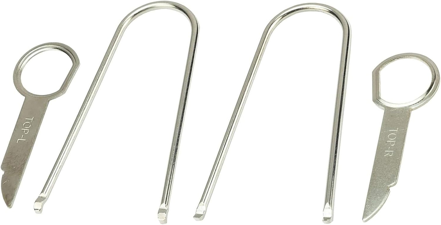 Scosche DT1 Automotive Car Radio DIN Removal Tool Kit - Essential Factory Radio Removal Keys - Stereo Removal Pry Tool Set - Audi, Ford, Mercedes, VW and More - Compact Car Audio Installer Equipment