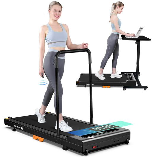 Walking Pad, Under Desk Treadmill for Home, Portable Treadmill 300 lbs Capacity (Black-Timeless)