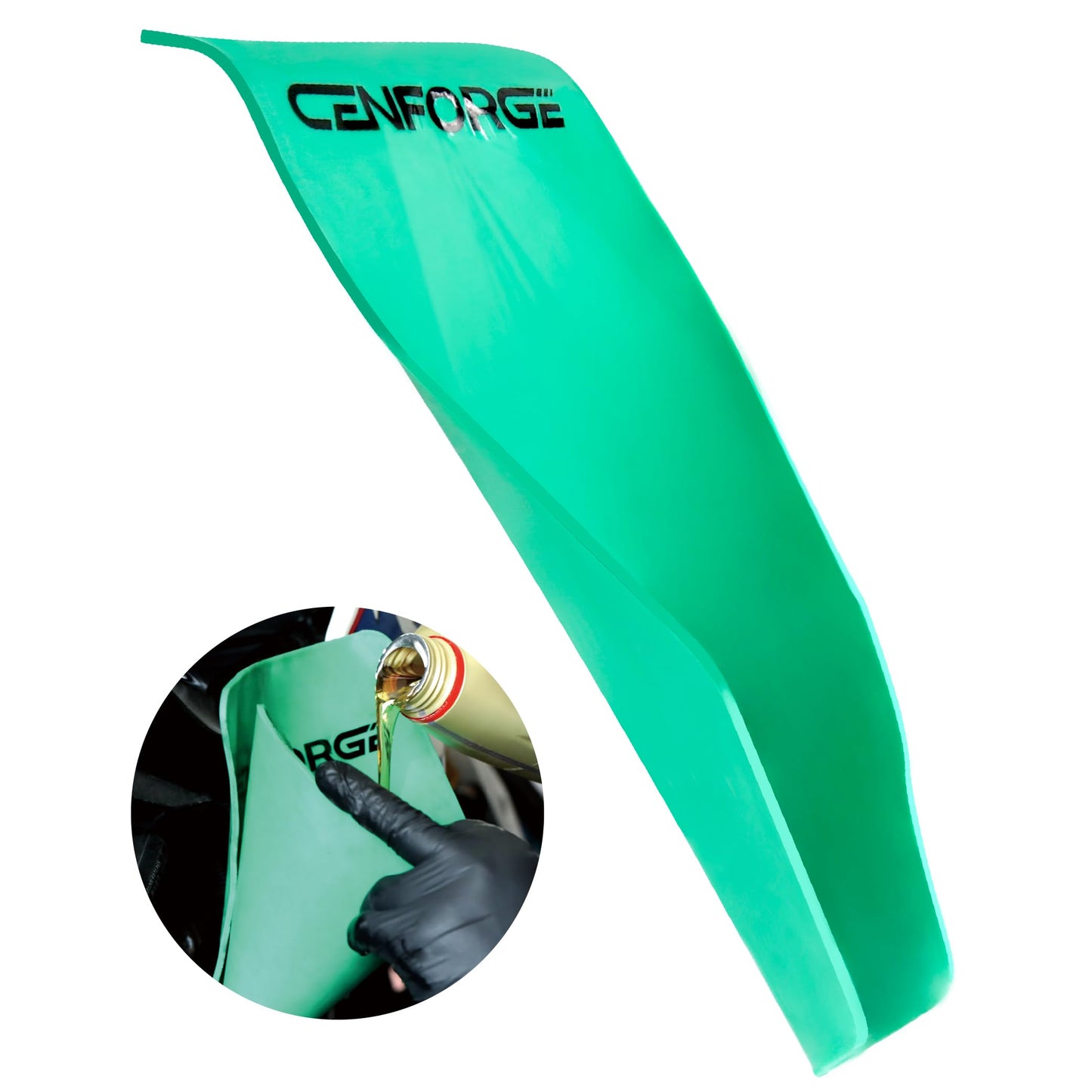 Flexible Oil Funnel Reusable, Oil Change Draining Tool Spill-Free, Form a Funnel, for Oil Draining and Oil Filling (Color: Green)