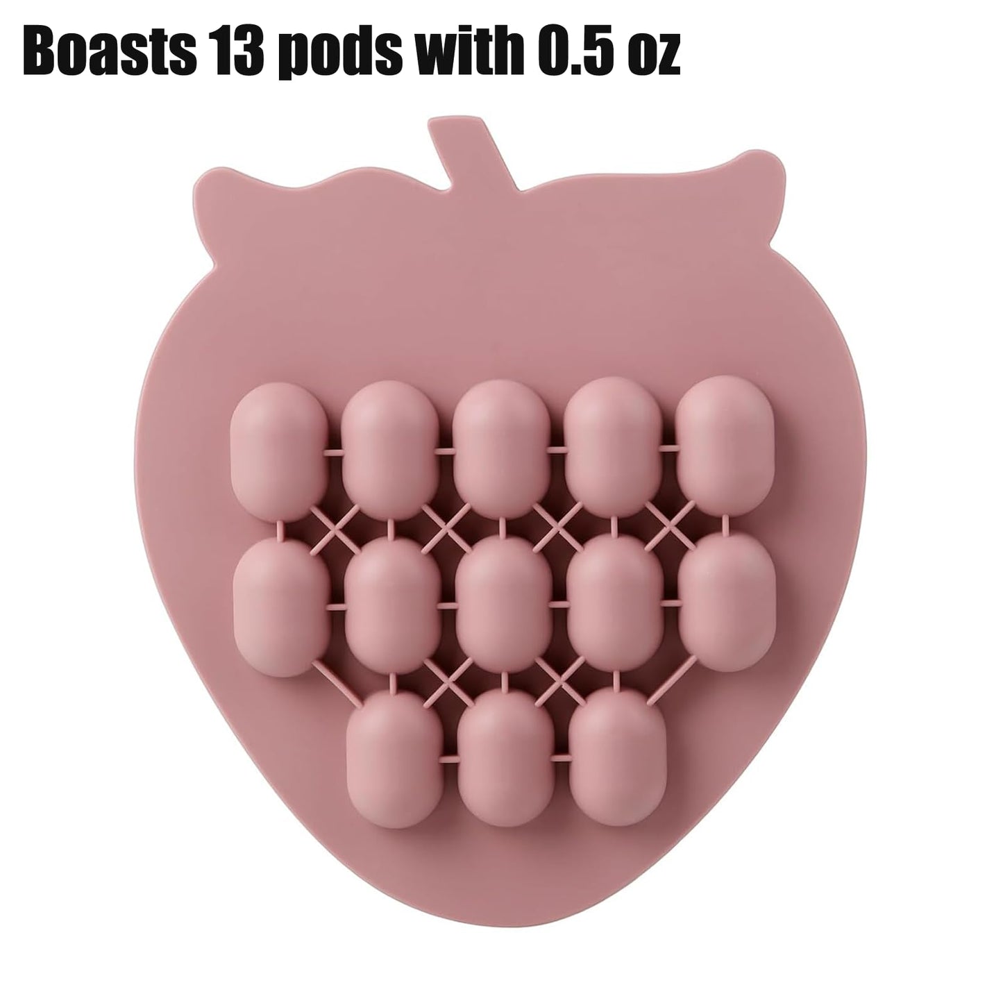 PandaEar 2 Pack Baby Breastmilk Popsicle Molds, Silicone Nibble Freezer Tray with Lid, Baby Fruit Food Feeder Teether Tray, 13 x 0.5 oz Baby Food Storage Container for Homemade Baby Food