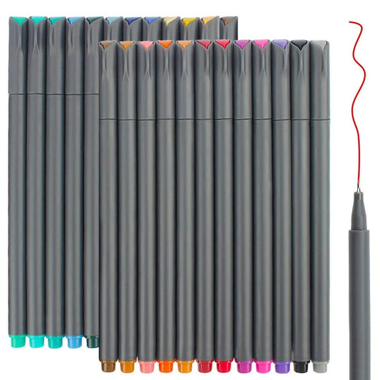 Taotree Journal Planner Pens, 24 Black Fine Point Pens, Ideal for Art, Crafts, Scrapbooks, School, Office, and More