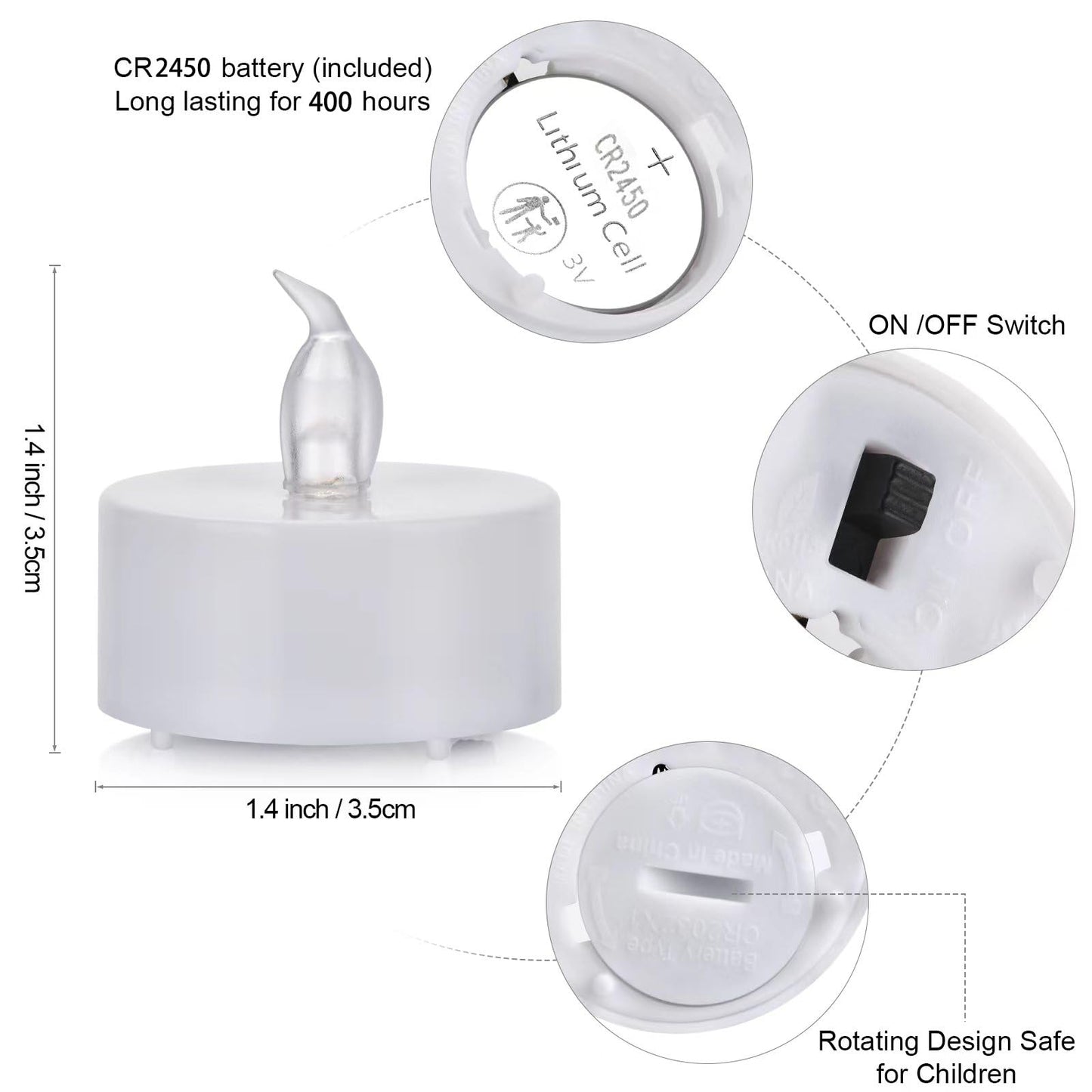 Paichi Tea Lights Candles Battery Operated with Remote Control, 12Pcs Flickering Flameless Candle with Timer, Long Lasting 400+Hours Led Electric Candle for Home Decor, Wedding, Party (WarmYellow)