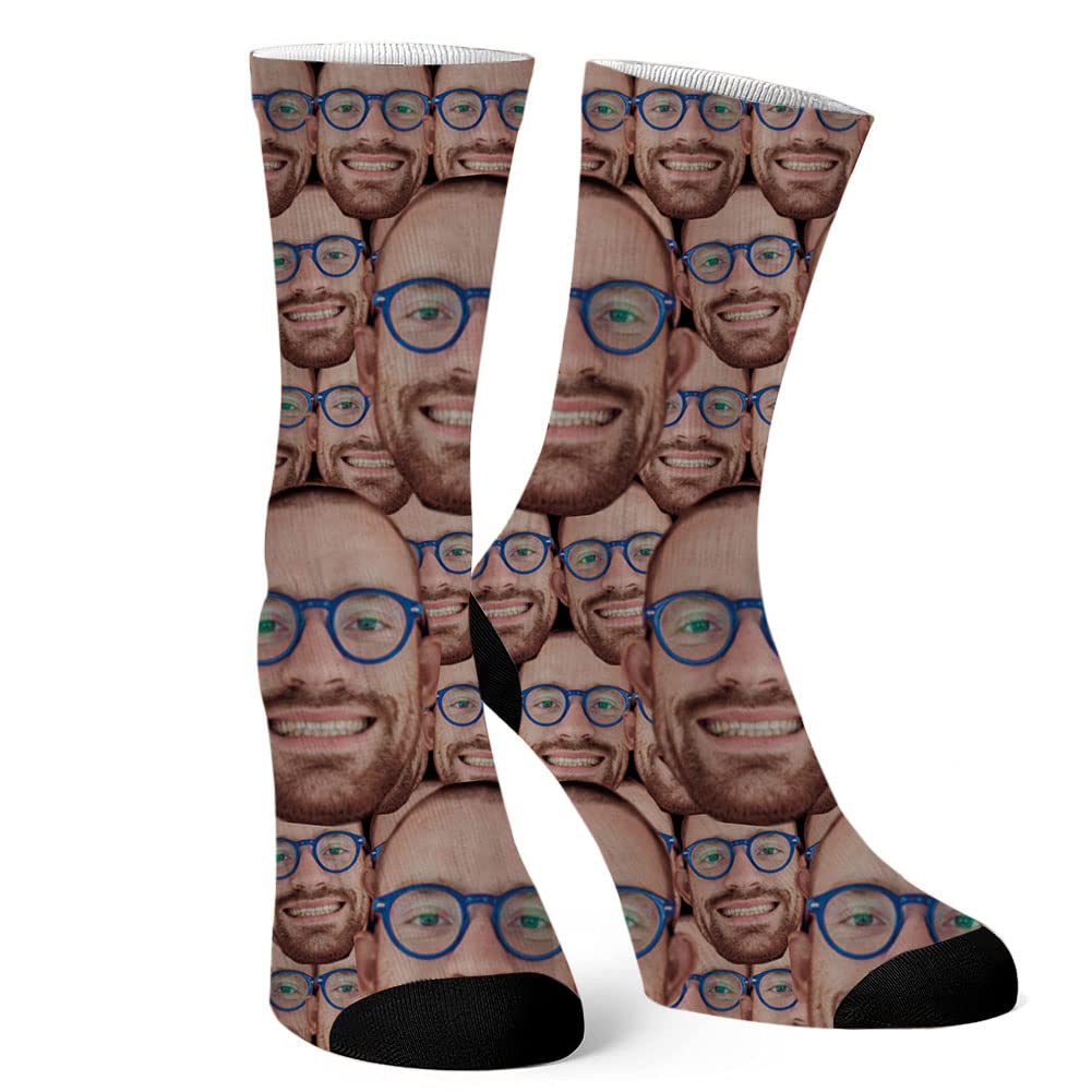 Custom Socks with Photos,Personalized face Socks with Pictures,Customized Novelty Socks Fun for Men Women