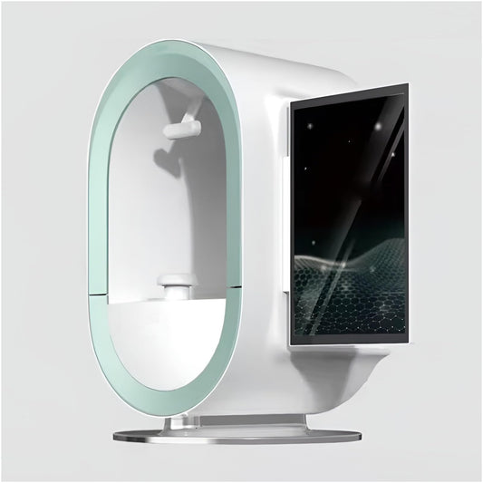 Facial Skin Testing Machine 3D Skin Moisture Analyzer Facial Scanner Analyzer Skin Analyzer Machine,Green-13.3inch