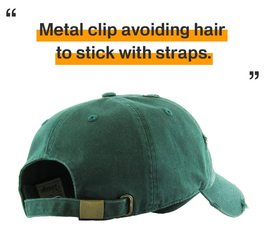 KBETHOS KBE-VINTAGE HGN Vintage Washed Cotton Baseball Cap, Heather Green