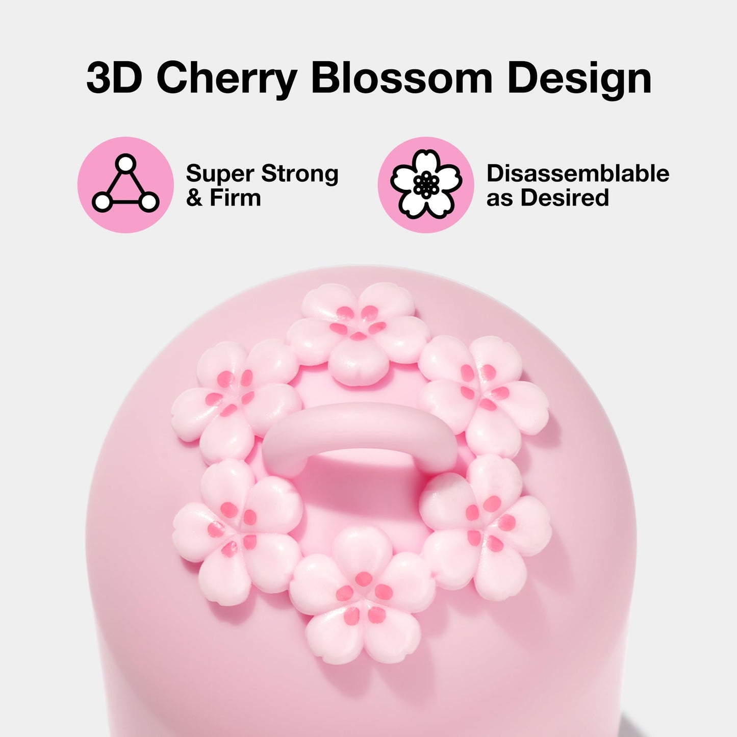 VETRESKA Dog Poop Bag Dispenser with Cherry Blossom Scented Poop Bags, Leak Proof and Extra Thick Pet Waste Bags, 1 Poop Bag Holder and 105 Bags for Dog Walking and Cats Litter, Pink