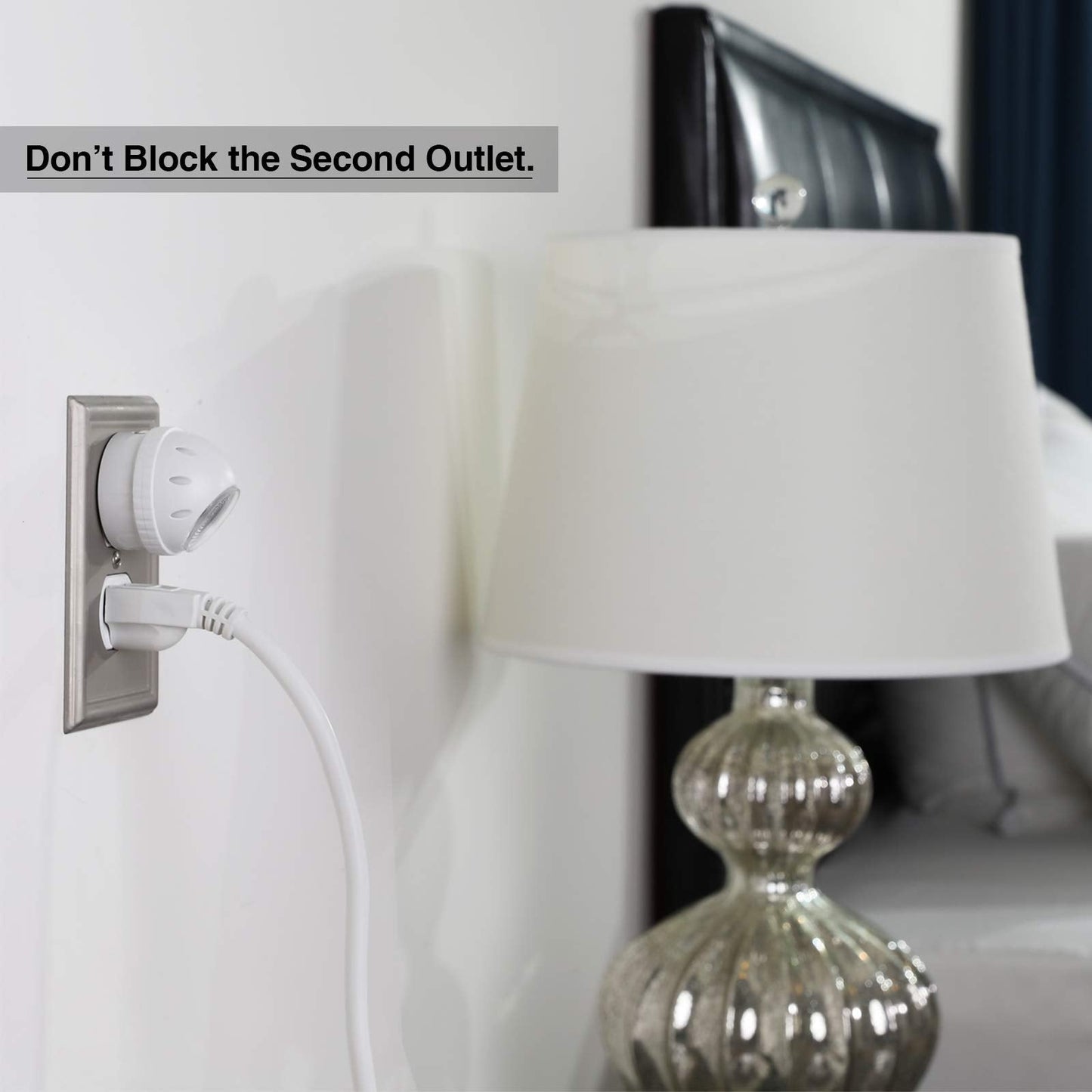 DEWENWILS Plug in Night Lights into Wall, Dusk to Dawn Sensor, 360° Rotating, Directional LED Nightlights for Kids, Nursy, Hallway, Bathroom, Bedroom, 5000K Daylight, UL Listed, 4 Pack