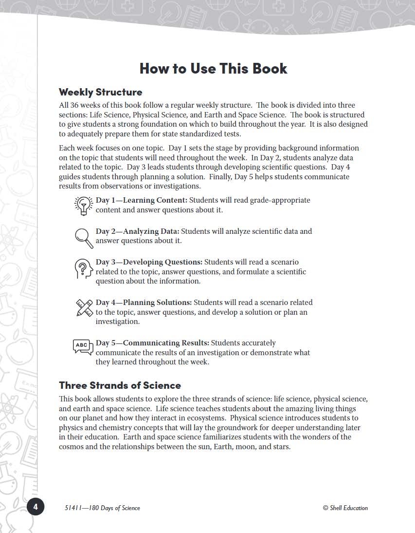 180 Days™: Science, Earth and Space Science for 5th Grade Practice Workbook for Classroom and Home, Cool and Fun Practice Created by Teachers (180 Days of Practice)