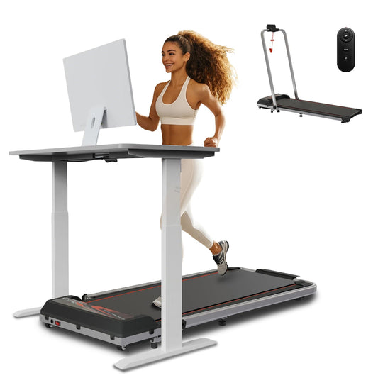 RIVANO 2025 Walking Pad Treadmill, Portable Under Desk Treadmill for Home Office Use, 2 in 1 Folding Walking Pad with Incline, Wide Walking Pad with Remote Control, Large Screen, Smart App