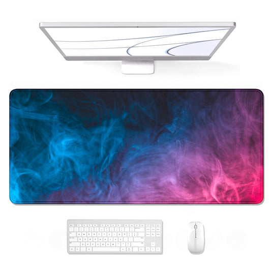 Auhoahsil Large Gaming Mouse Pad, Animal Theme XXL 35.4 x 15.7 in Desk Pad Stitched Non-Slip Rubber Long Computer Mousepad Thin Extended Full Size Desk Mat for Desktop, Laptop, Wireless Mice, Pink