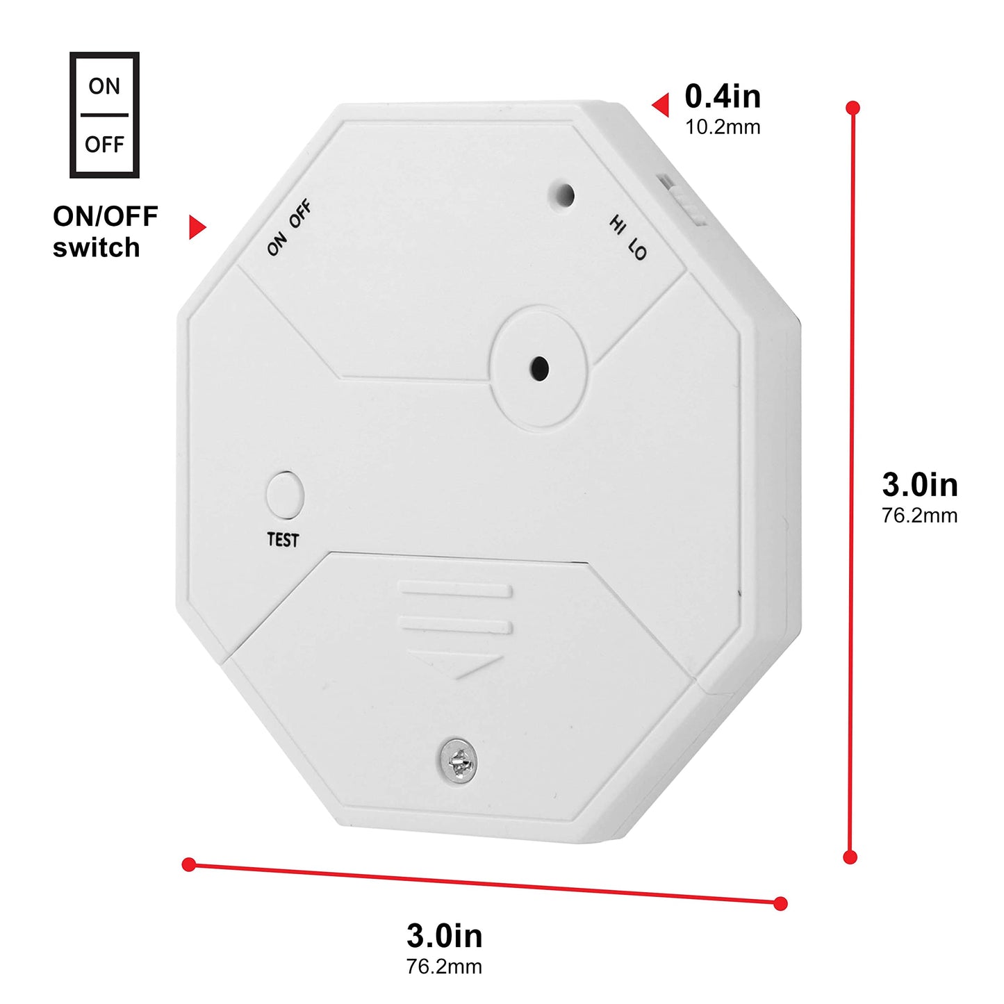 GE Personal Security Wireless Glass Vibration Alarm, Battery Operated, Detector Alarm with Security Warning Decal-DIY, Detects Glass Break & Vibration, Easy to Install, White, 36021