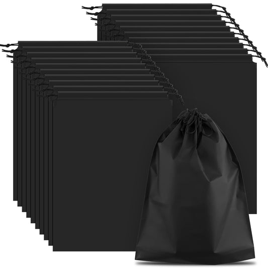 20 Pack Shoe Bags for Travel, 15.7" x 11.8" Clear Travel Shoe Bags for Packing, Large Waterproof Portable Drawstring Travel Shoe Storage Bag Travel Essentials Women for and Men