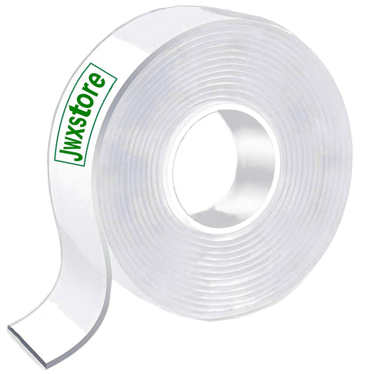 Double Sided Tape Heavy Duty, 16.5FT Nano Double Sided Adhesive Tape, Clear Mounting Tape Picture Hanging Adhesive Strips, Removable Wall Tape Sticky Poster Decor Carpet Tape
