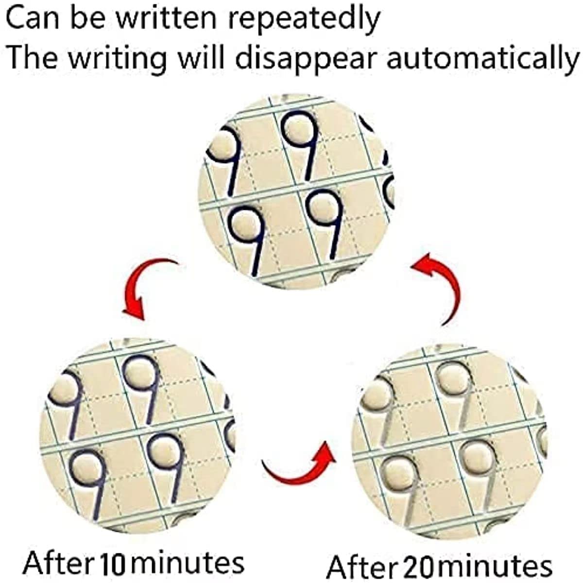 Magical Handwriting Workbooks Handwriting Practice Copybook, Handwriting Aid Magic Pen Reusable Copybook Grooves Template Design for Children Books Suitable for Children's Learning (5)