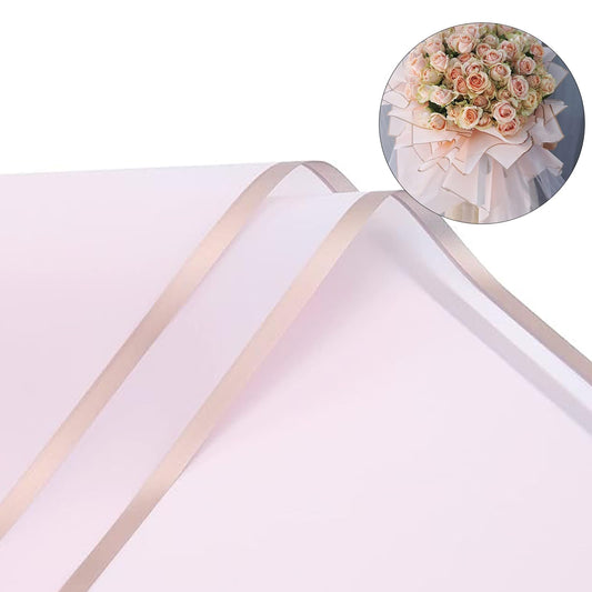 VOWOVOSDAY 20 Pcs Flower Wrapping Paper,Floral Wrapping Paper Waterproof F Bouquet Packing Material Florist Bouquet Supplies DIY Craft Gift Packing (5-White)