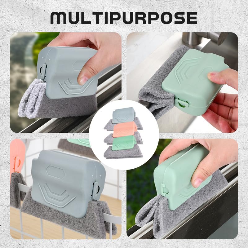 Magic Window Cleaning Brush - Multi-Purpose Groove & Track Cleaning Tool Set (Mix-3pcs) - Clean Windows, Sills & Spaces