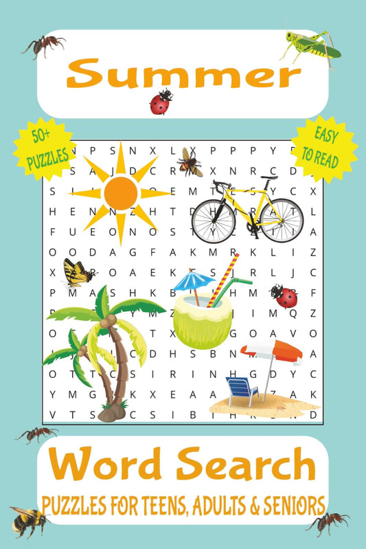Summer, Summertime, Outdoors Word Search Puzzle Book: Word Searches with Easy To Read Print Summer, Summertime, Nature, Outdoors and More | 6x9 ... Relaxation, Vacation, Travel and Free Time…