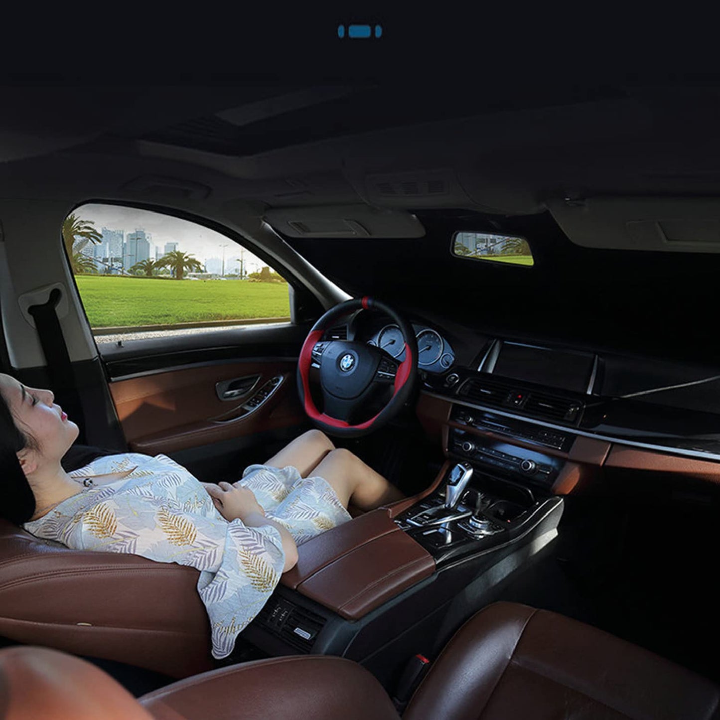 Car Windshield Sunshade with Pet Design, Cute Dog & Cat Cartoon Front Windshield Sun Shade Foldable Sunshade Blocks Heat UV Rays, Protect Interior Keep Cool, Fits Cars SUV Truck - Medium