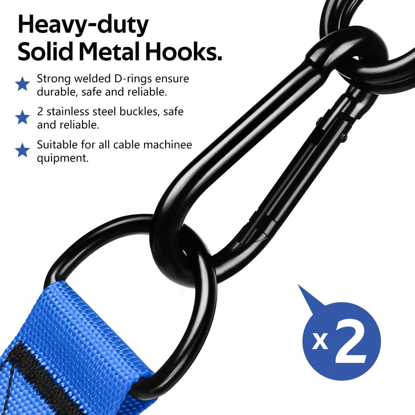 WALITO Exercise Handles, Replacement Cable Machine Attachments for Home Gym Equipment, Pulley System, Pilates, Resistance Bands, Strength Trainer, Heavy Duty Working Out Handles Accessories