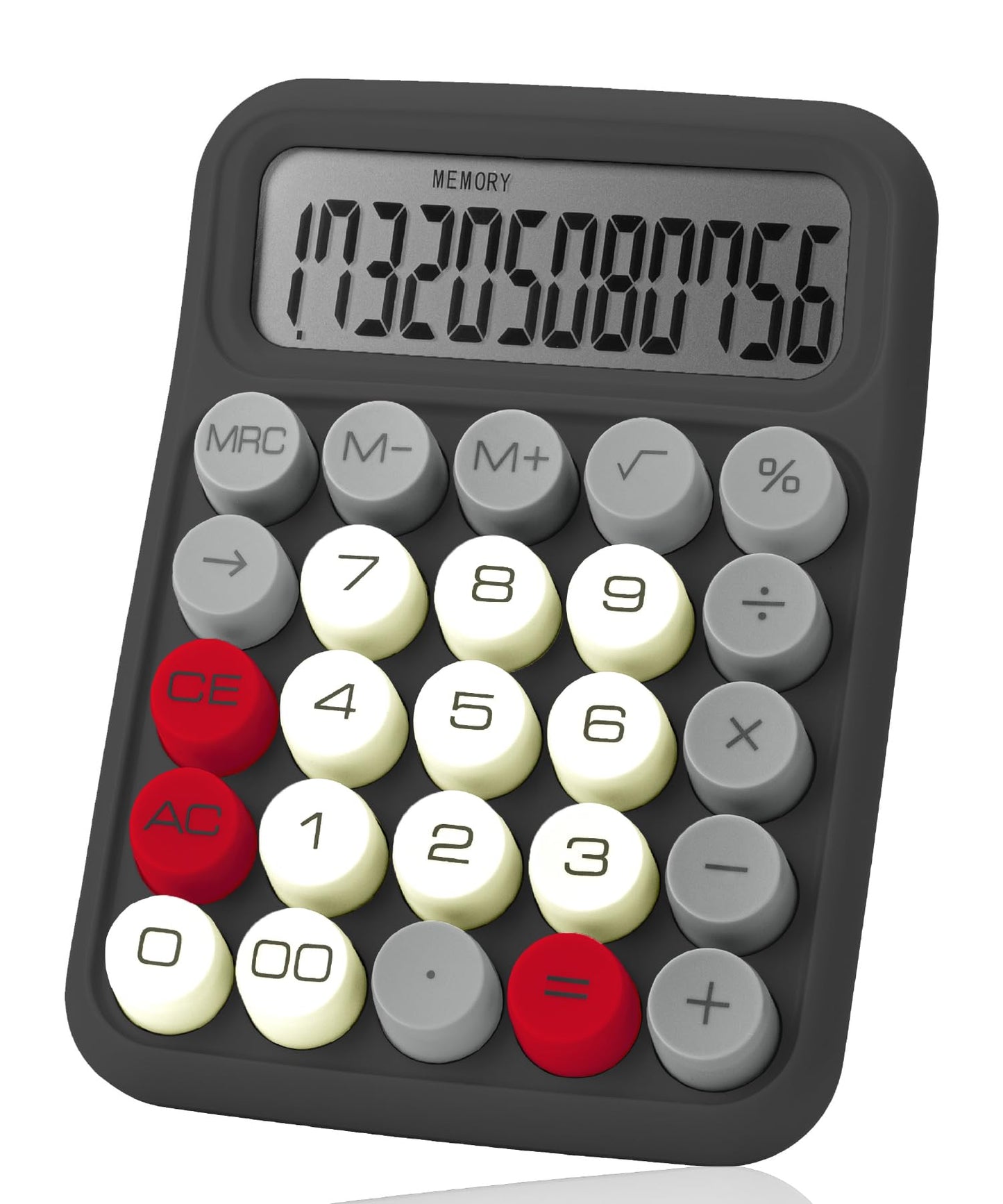 Mr. Pen Mechanical Switch Calculator - 12 Digit Large LCD Display, Pink with Big Buttons