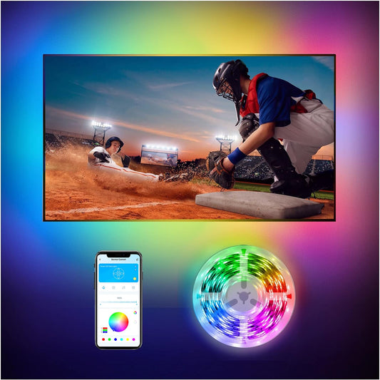 LED Lights for TV, TV Led Backlight, 15ft RGB Led Strip Lights for TV 65-75 inch, Music Sync Bluetooth APP & Remote Control TV Light Behind, USB TV Led Lights for Bedroom Lighting, Gaming Room Decor
