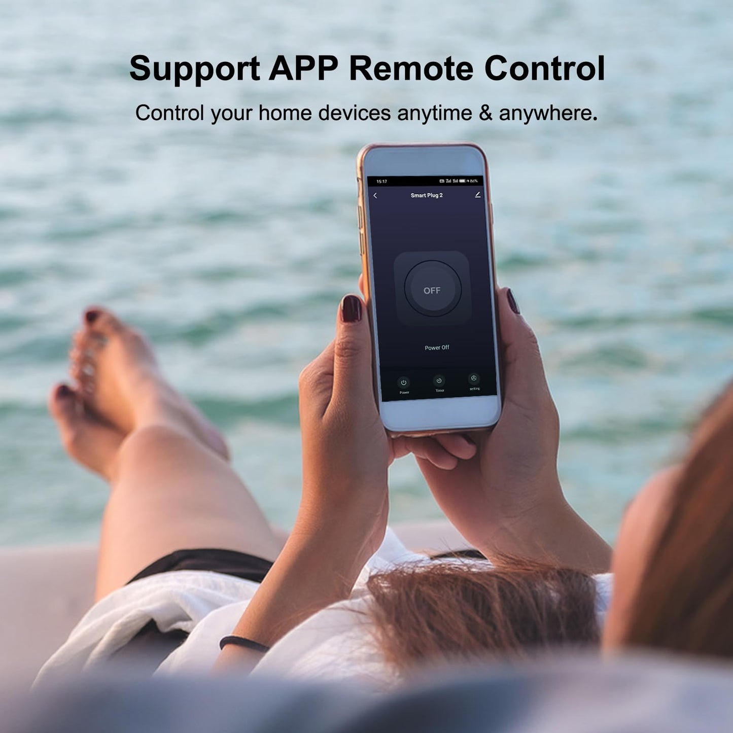 wooaismart Smart Plug, WiFi Plugs Work with Alexa & Google Assistant, Smart Outlet with Timer & Group Controller, WiFi Outlet for Home, No Hub Required, ETL & FCC Certified, 2.4GHz WiFi, 16A, 2 Pack