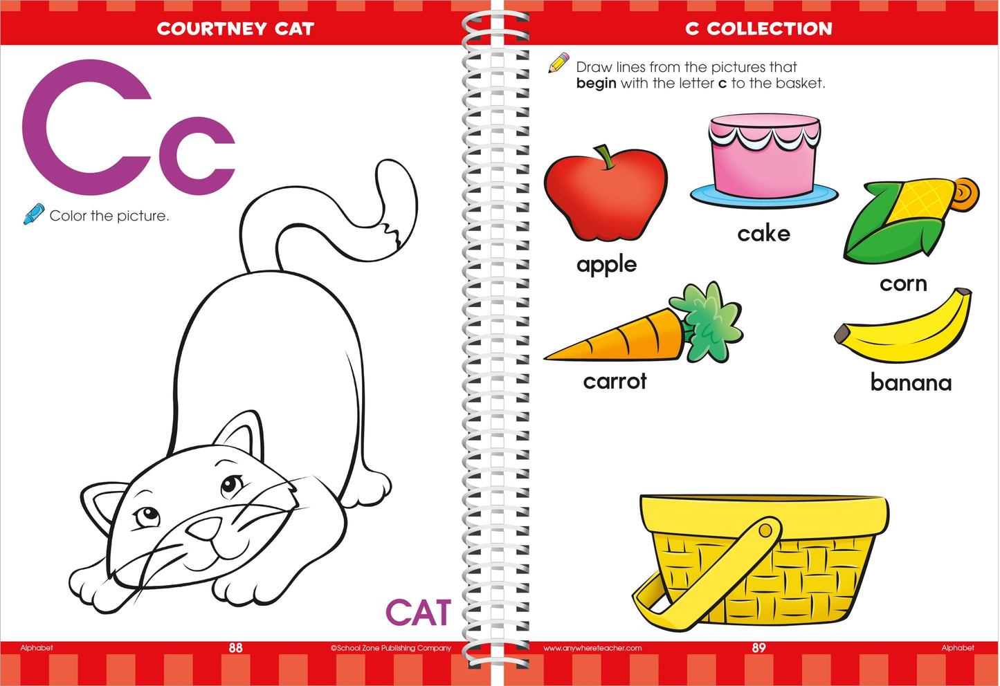 School Zone Big Preschool Workbook: 320 Spiral-Bound Pages, Pre-K, Colors, Shapes, Numbers, Early Math, Alphabet, Pre-Writing, Phonics, Following Directions, Ages 3-5