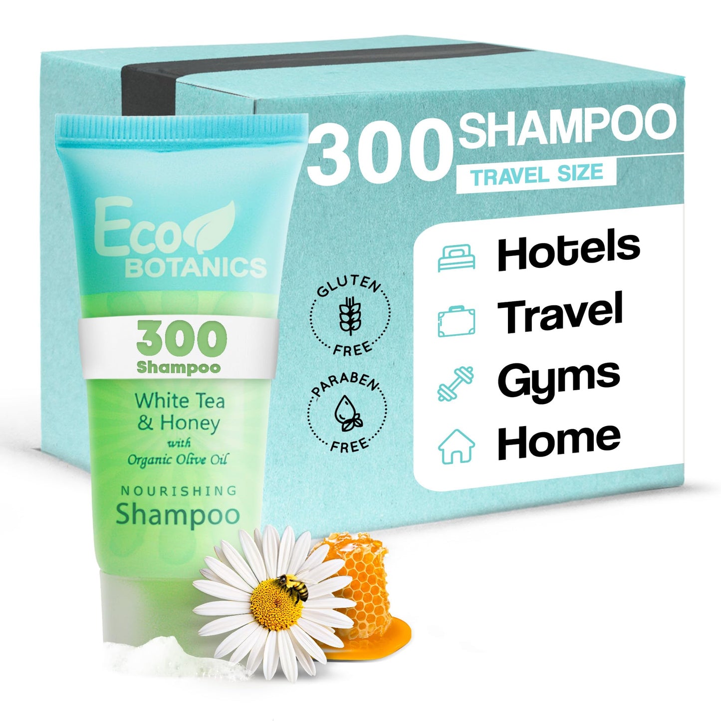 Eco Botanics Travel-Size Hotel Shampoo .85 oz (Case of 300)
