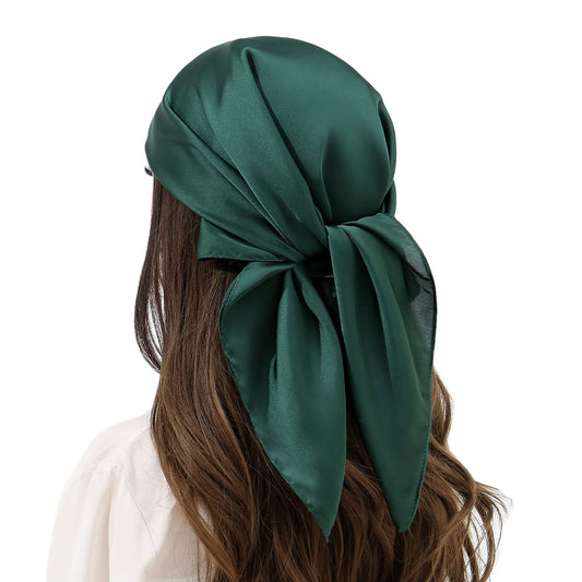 RIIQIICHY Womens Head Hair Scarf Like Satin Silk Scarf Sleeping Hair Wrapping Night 27.5"