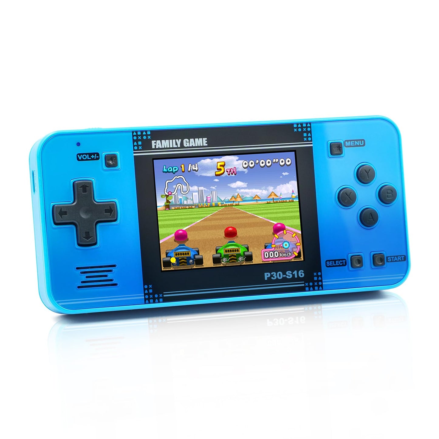 Handheld Game for Kids -Preloaded 220 Retro Video Games, Portable Gaming Player with Rechargeable Battery 3.0" LCD Screen, Mini Arcade Electronic Toy Gifts for Boys Girls (Blue)