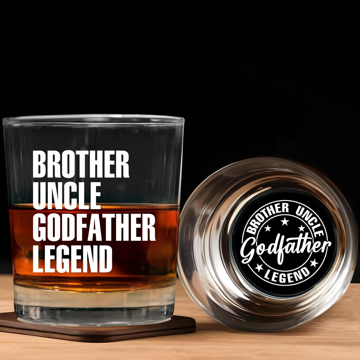 Gifts for Dad from Daughter Son Kids Wife - 11 oz Engraved Crystal Whiskey Glasses - Funny Father's Day Gifts for Grandpa, Husband Birthday Gift, Mens Birthday Gift Ideas