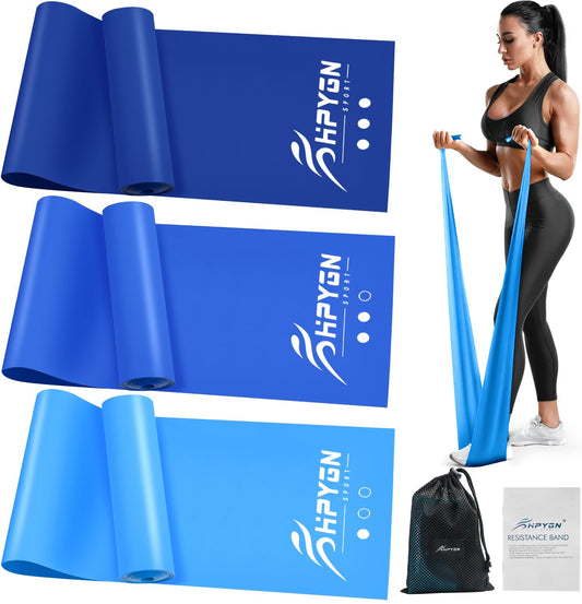 HPYGN Exercise Bands, Resistance Bands for Working Out Women and Men, Physical Therapy, Yoga, Pilates, Rehab, Fitness, Strength Training Starter Set Suitable for Home Workouts or The Gym Workouts