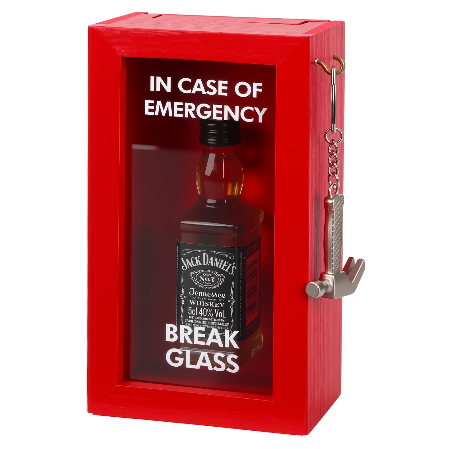 Funny Gift Emergency Box w/Hammer, Break in Case of Emergency Box, Personalized Prank Gag Gift for Birthday Holiday, Funny Desk Decor, White Elephant Gift for Friend Coworker Family