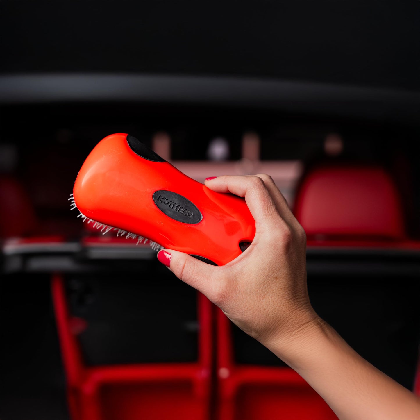 Mothers Stiff Bristle Carpet and Upholstery Cleaning Scrub Brush for Automotive, Home, Couch, Stain Remover