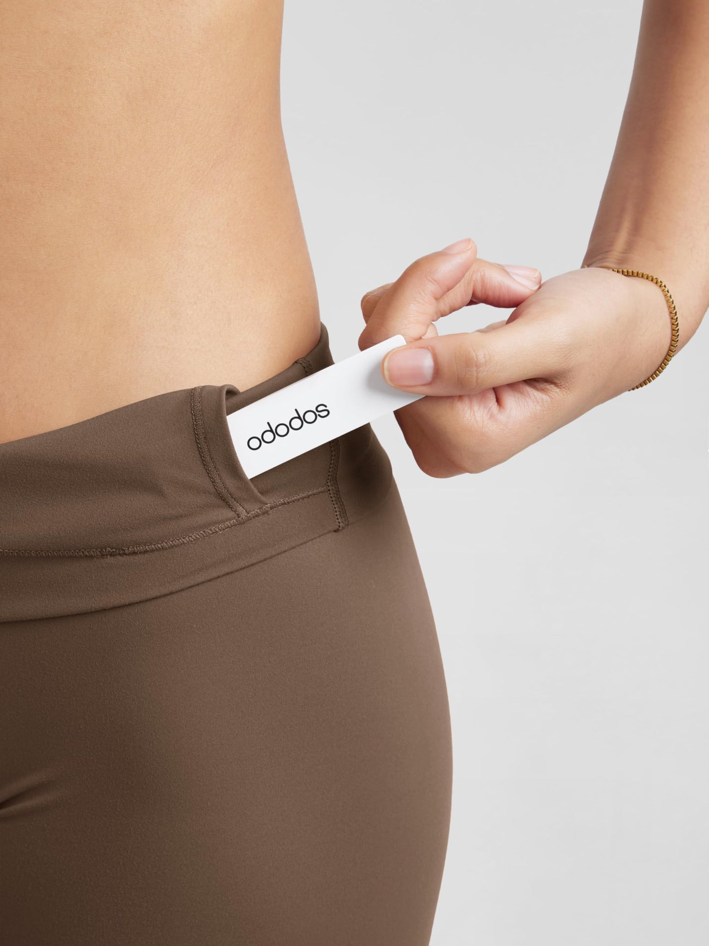 ODODOS ODLIFT Compression Shorts for Women, 6" Inseam High Waist Workout Biker Shorts with Inner Pocket, Brunette, Large