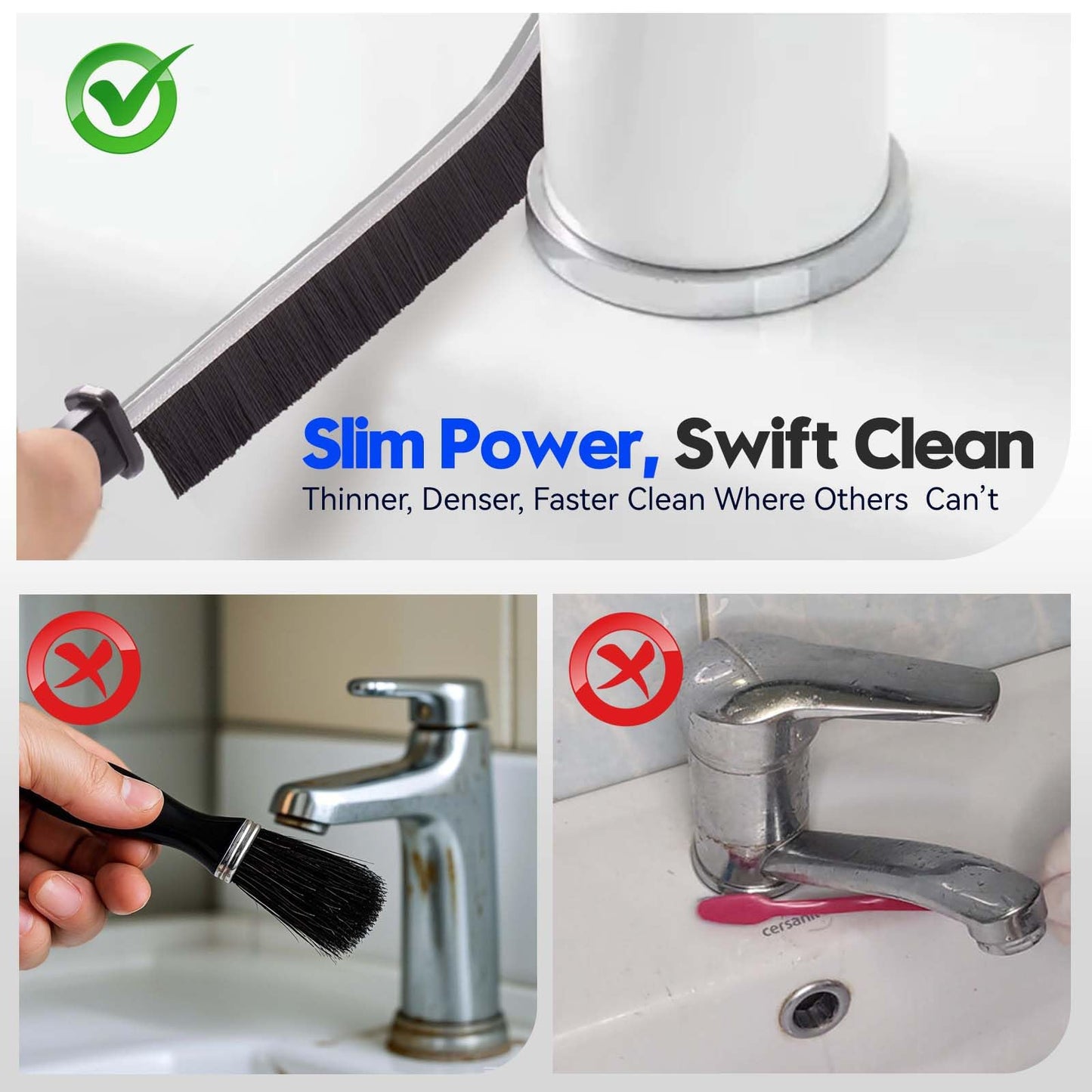 Window Track Cleaner Tools Set, 14 PCS Window Groove Cleaning Brush Kit for Sliding Door, Sill, Tile Lines, Shutter, Car Vents, Keyboard