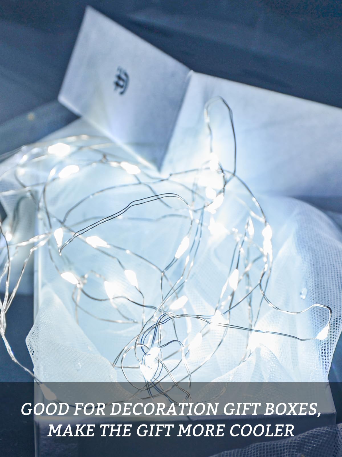 Fibevon Fairy Lights Battery Operated, 12-Pack 7.2ft w/20 LED Mini Lights Waterproof String Lights for Mason Jar/Centerpiece Table/Bedroom/Wedding/Valentines/Christmas/Outdoors/Indoor Decoration…