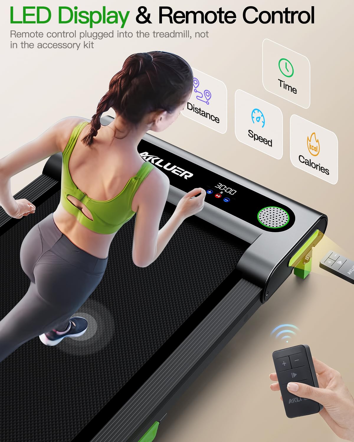 Walking Pad with Incline, Akluer Incline Treadmills for Home, 2.5 HP Under Desk Treadmill Small with Remote Control, Walking Pad Small Treadmill with LED Display