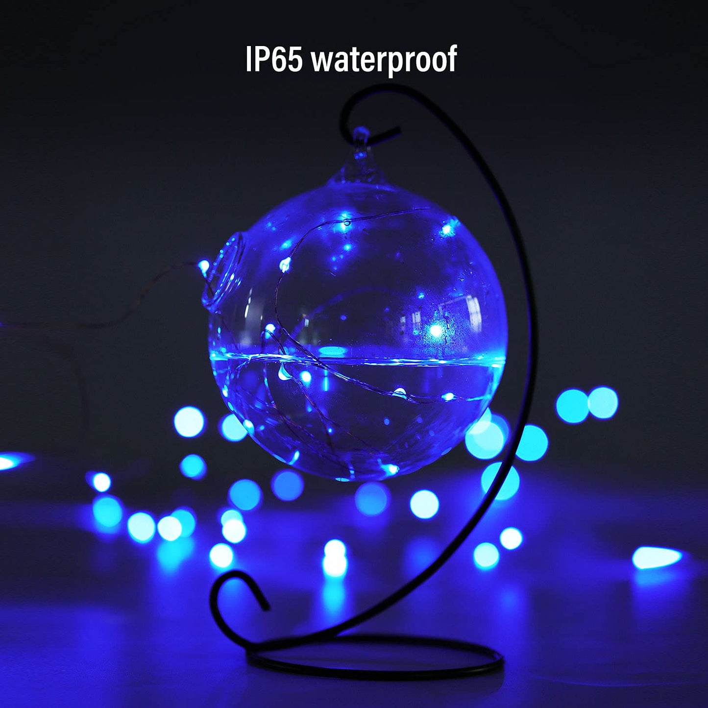 Ariceleo Led Fairy Lights Battery Operated, 1 Pack Mini Battery Powered Copper Wire Starry Fairy Lights for Bedroom, Christmas, Parties, Wedding, Centerpiece, Decoration (5m/16ft Blue)