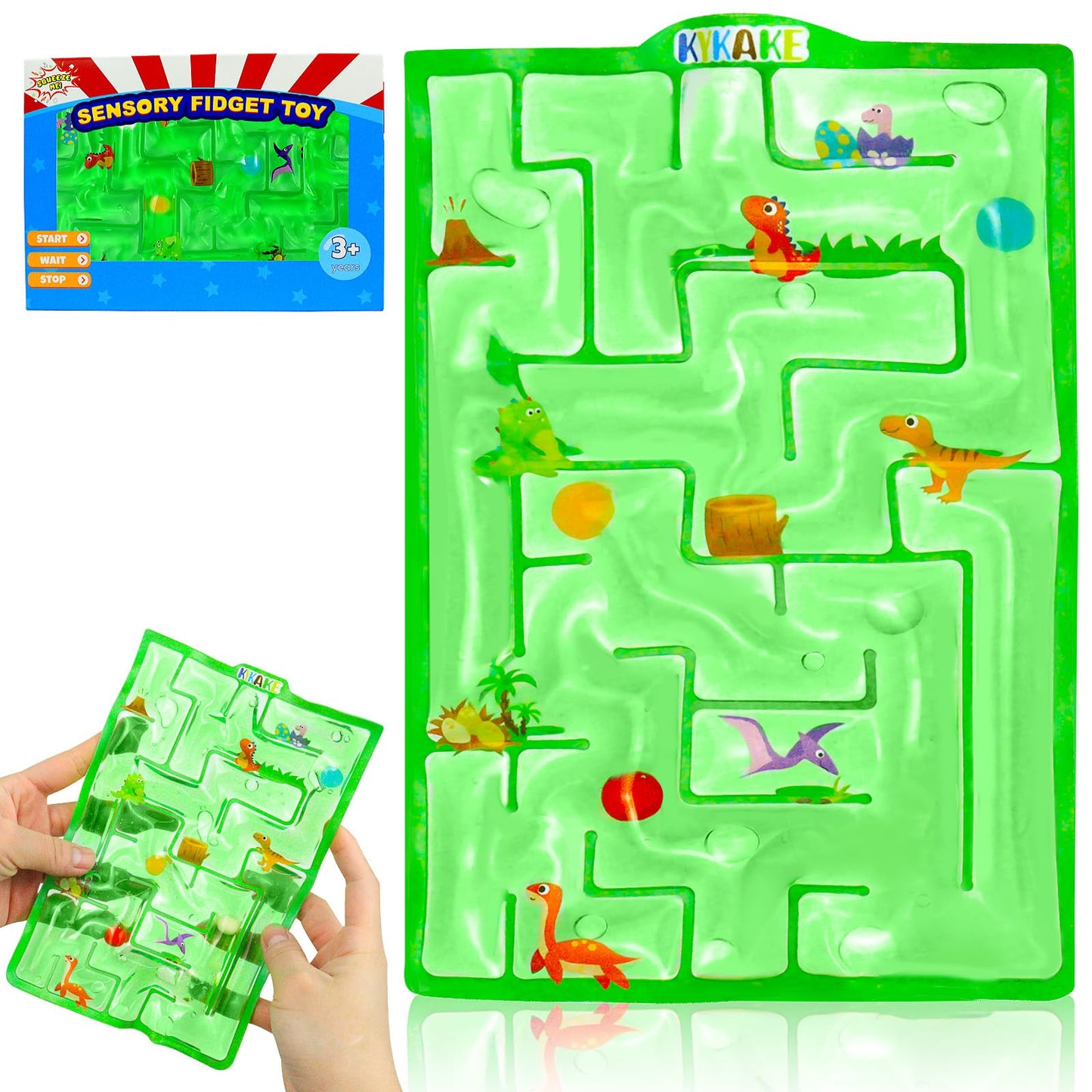 Sensory Maze Fidget, Marble Maze Gel Filled Squishy Toy for Kids and Adults - Autism Stress Anxiety Relief With Filled Goo for Calming - Classroom Easter Basket Stuffers