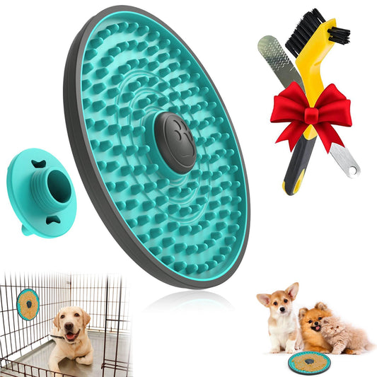 Lick Mat for Dogs, Dog Crate Lick Pads Slow Feeder, Lick Pad Crate Training Toy Crate Lick Plate,Very Suitable Peanut Butter, Treats Yogurt, Bolognese, for Boredom Relief Licking Pad