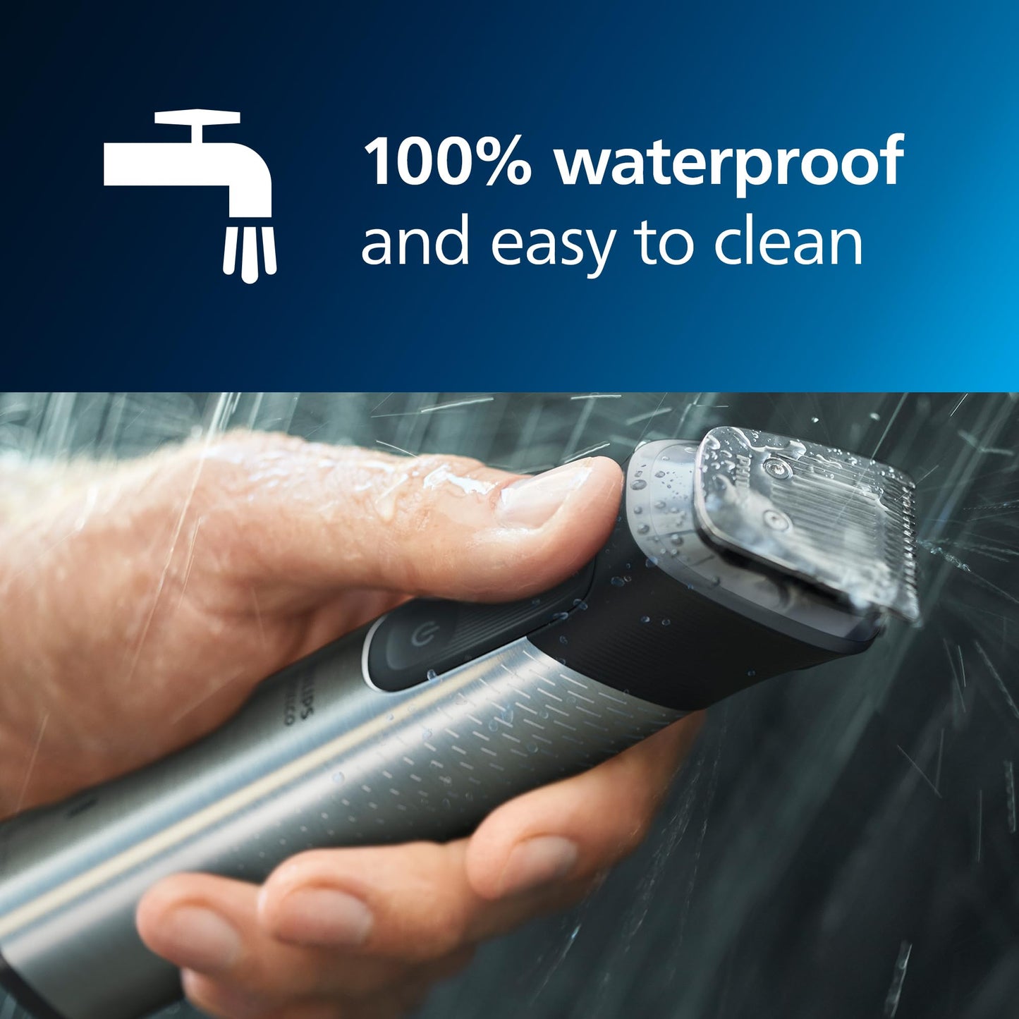 Philips Norelco Multigroom 9000 Series, All-in-One Trimmer, Beard Trimmer and Hair Clipper, 25-Piece/27-Length Men's Grooming Kit for Beard, Face, Nose, Ear and Body, Travel Kit, MG9522/50