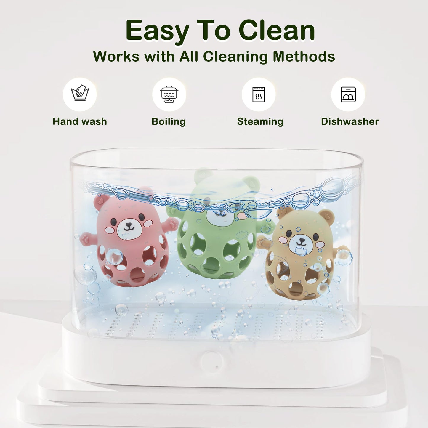 Baby Teething Toy Food Grade Silicone Mitten & Wrist Teether for 0-12 Months, BPA-Free, Anti-Dropping Design for Teething Relief & Sucking Needs (Green)