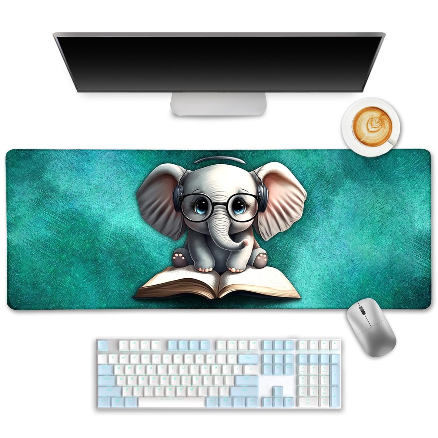 Funny Dog Mouse Pad Large Desk Mat, Extra Large Gaming Computer Mousepad with Stitched Edges Non-Slip, It's Fine Keyboard Mouse Pad for Desktop Cute Home Office Desk Accessories 31.5in