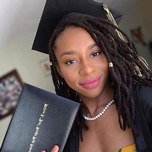 Loc Extension Human Hair 6inch 0.6cm Width 100% Permanent huamn hair Dreadlocks Extension Dyeable Rinse Handmade loc Extension for Men Women (70 Strands Natual Black)