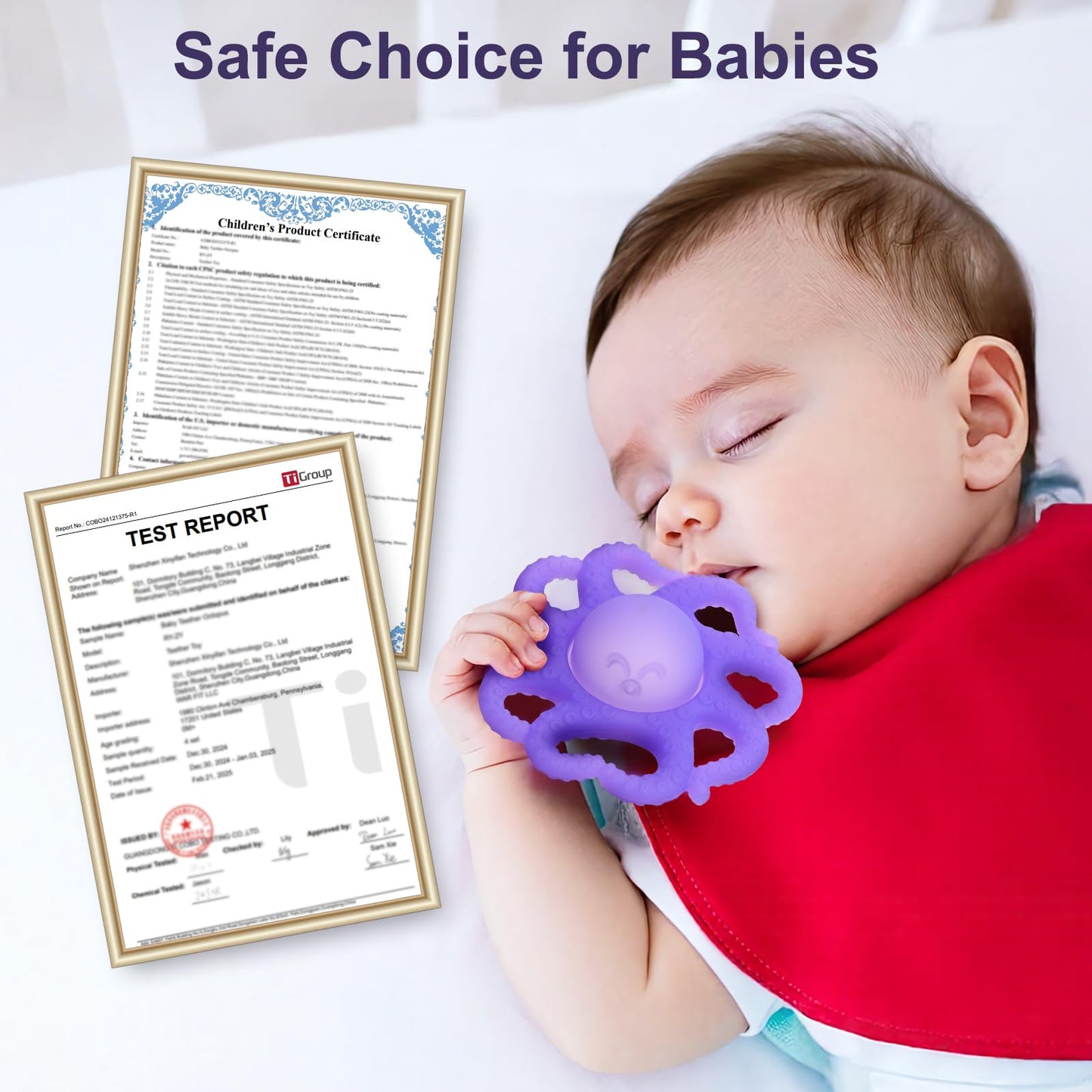 Baby Teething Toys 3-6 Months, Octopus Baby Teethers 6-12 Months, Silicone Teether Toy for Infants Relief 0-12 Months, BPA-Free Chew Toy for Soothing Sore Gums, Newborn Sensory Toy Gift for Boy Girl-A