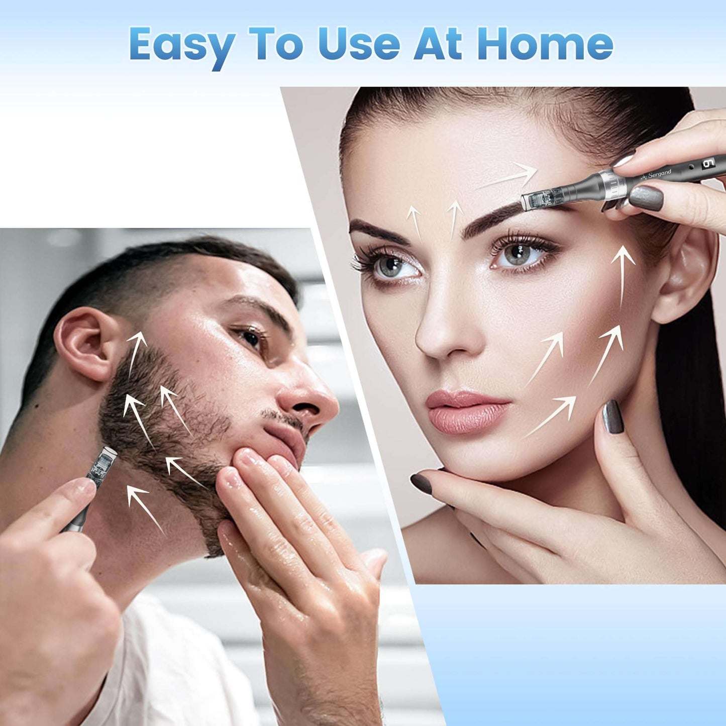 Microneedle Derma Roller Pen - Professional Microneeding 0.25 mm Derma Roller Beauty Pen - Microneedles Roller Pen for Women Men Tools