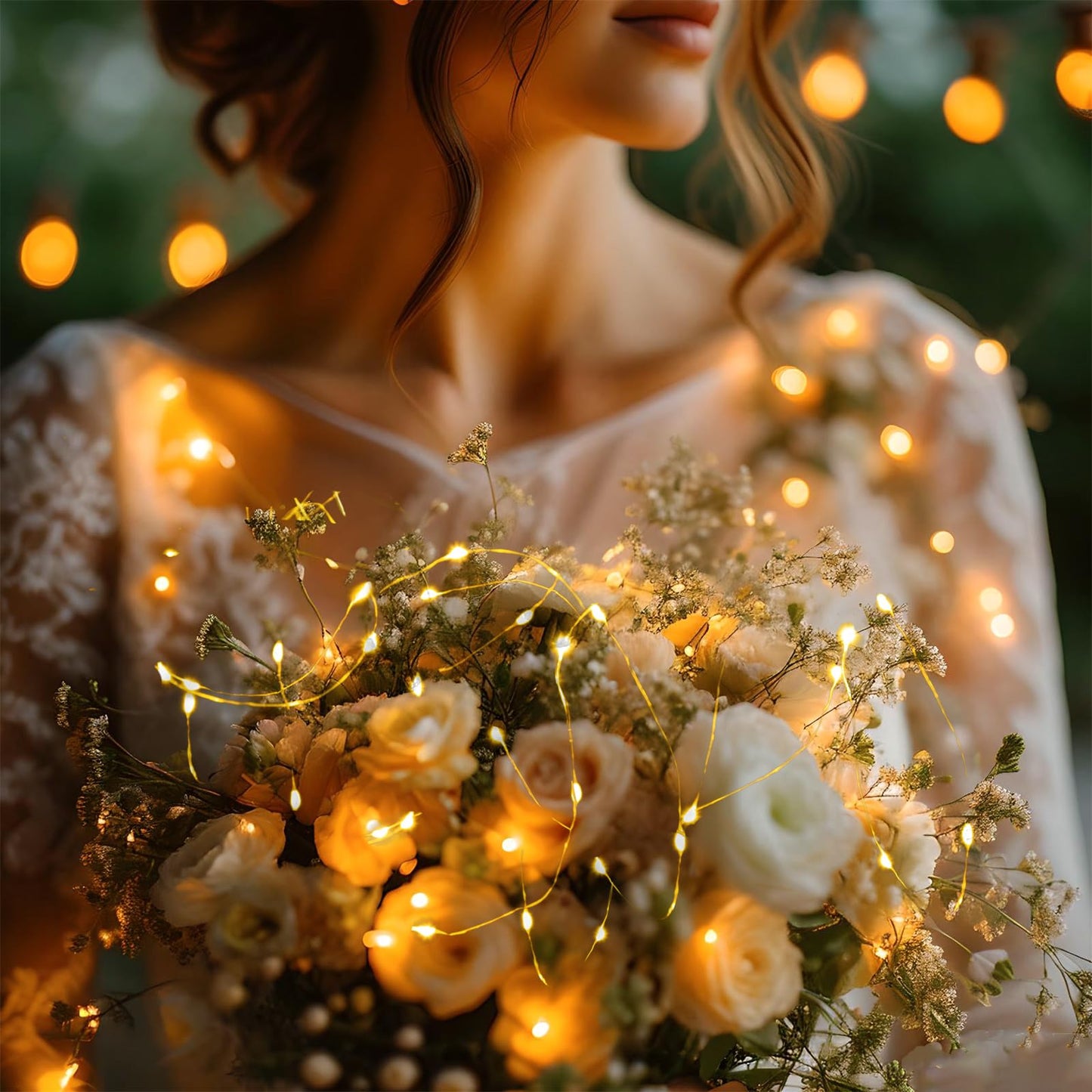 Etinga 12-Pack 7FT Fairy String Lights with 20 LEDs, Battery-Powered Decorative Lights for Party, Wedding, Christmas, Holiday Decorations,(Warm White, 12Pack 7Ft)